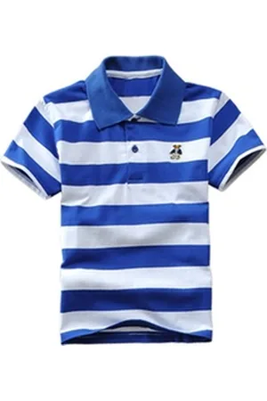 DEBAIJIA Poloshirt Jungen Poloshirt Kinder Oberteile 1-12T T Shirts Baumwolle Sommer blau 120