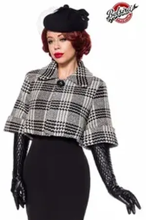 Belsira Langmantel - Premium Wolljäckchen - (2XL,3XL,4XL,L,M,S) bunt|schwarz 3XL