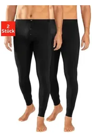 H.I.S H.I.S Lange Unterhose (Packung, 2-St) mit Bündchen am Bein schwarz S