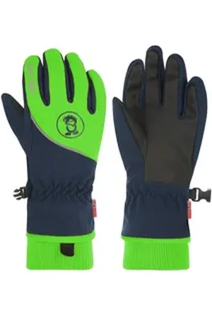 TROLLKIDS Skihandschuhe Trolltunga Wasserabweisend blau|grün 4,5