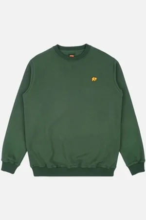 TRENDSPLANT Rundhalspullover Organic Essential Sweater Greener Pastures grün L