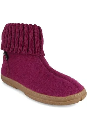 Haflinger Mädchen Hüttenschuhe Toni, maulbeere, Winter Hausschuh feuchtigkeitsresisdent rosa 28 EU