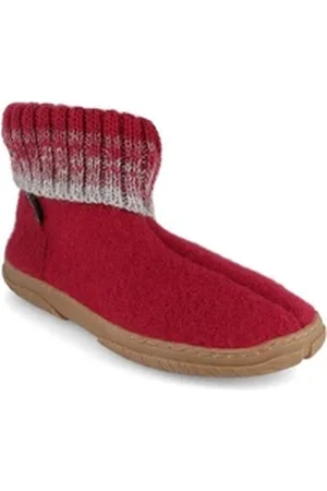 Haflinger Yuki Mädchen Hüttenschuhe, burgund, Winter Hausschuh feuchtigkeitsbeständig rot 23 EU