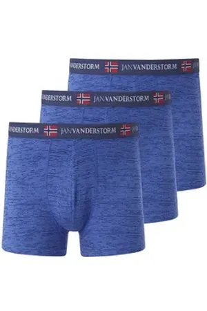 Jan Vanderstorm Slip NORIK (Set, 3-St) im melierten Look blau 5XL (70/72)