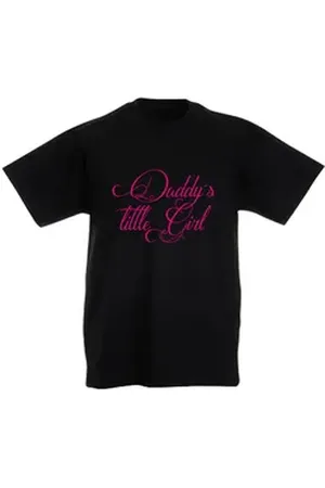 G-graphics T-Shirt Daddy ́s little Girl Kinder T-Shirt mit Spruch / Statement schwarz 140
