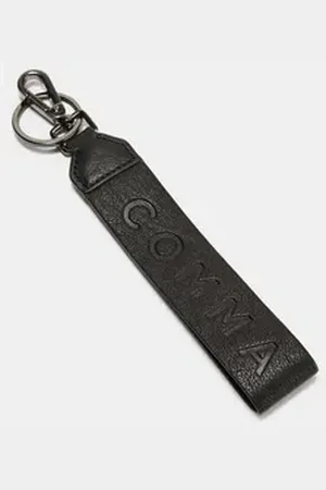 Comma, Comma Schmuckset Schlüsselanhänger mit Logo-Schriftzug, Logo schwarz
