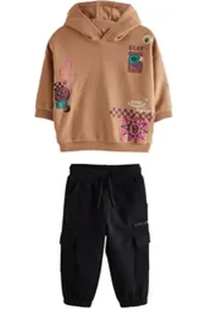 Next Sweatanzug Utility-Hoodie und Jogginghose im Set (2-tlg) braun 68-74 (6-9 Mon.)