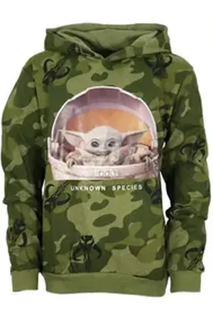STAR WARS Kapuzenpullover Mandalorian Baby Yoda Jungen Hoodie grün