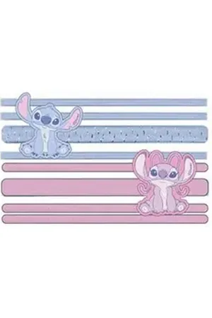 Disney Haargummi Kinder-Haar-Accessoires Elastische Bänder 8 Stück Stitch, Set weiß