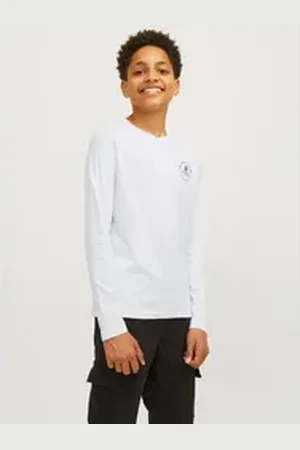 JACK & JONES Junior Langarmshirt JJESWIFT TEE LS NOOS JNR weiß 128