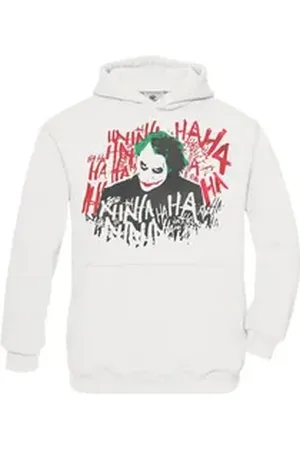 Batman Hoodie hahahaha Hoodie Sweatshirt mit Kapuze weiß 152