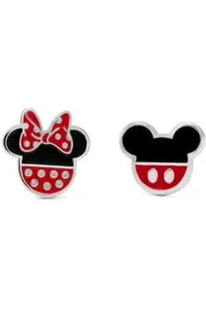 Disney Jewelry Fingerring Ohrringe Mickey & Minnie Maus (Set) weiß