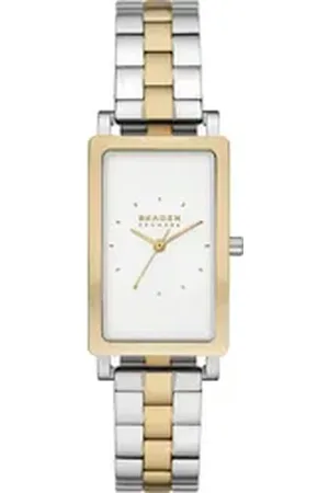 Skagen Quarzuhr HAGEN LILLE SKW3156, Armbanduhr, Damenuhr, Edelstahlarmband, analog goldfarben