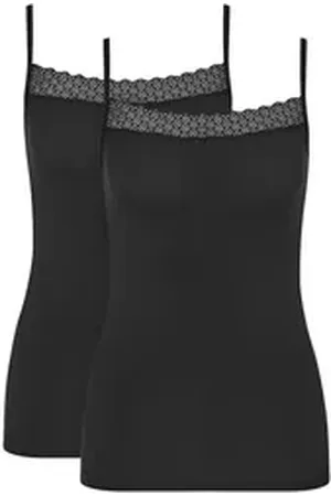 Triumph Trägertop Feel of Modal Spaghetti Top 2P sehr weich schwarz XL