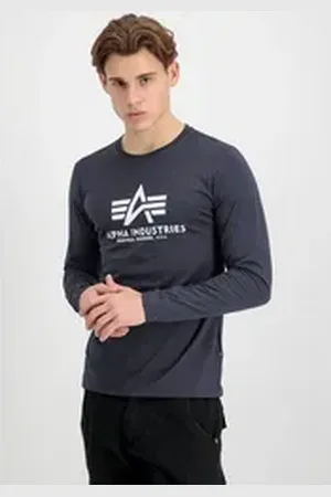 Alpha Industries Langarmshirt BASIC T - LS blau M