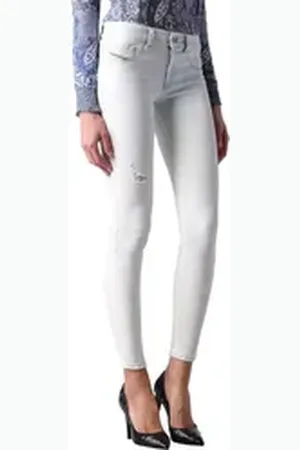 Diesel Jeansjeggings Livier-Ankle 0851J Damen Jeans Hose Slim Jeggings weiß W31