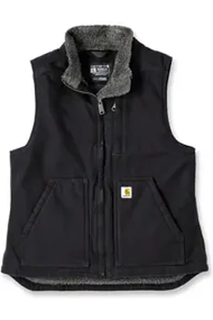 Carhartt Steppweste Damen Winterweste Sherpa Lined Mock Neck Vest schwarz S