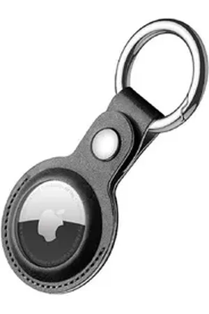 Dux Ducis Schlüsselanhänger Case Leder Schutz Hülle Cover Schlüsselanhänger Apple AirTag schwarz