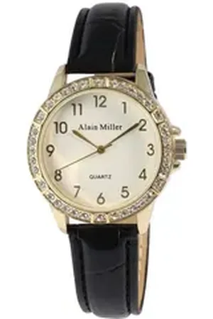Alain Miller Quarzuhr 1900311 Damenuhr mit Lederimitationsband, 22,2 cm