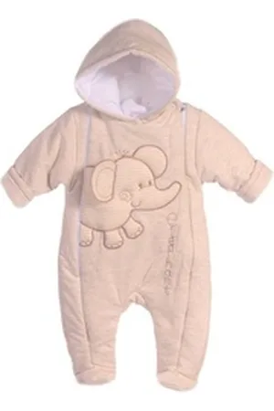 La Bortini Schneeoverall Wagenanzug Baby Overall in Beige Schneeanzug Übergangsoverall beige 56-62