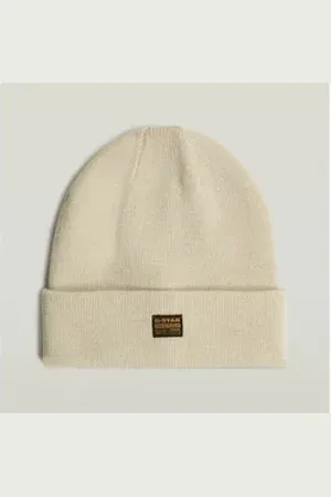 G-Star Beanie Effo Long Beanie mit Aufnäher vorn weiß