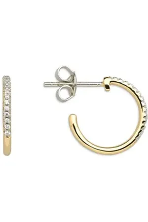 Xenox Paar Creolen Creolen Damen "Modern Classic" Silber vergoldet mit Zirkonia