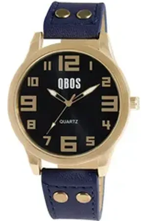 QBOS Quarzuhr QB0029 Unisexuhr mit Lederimitationsarmband, weiß
