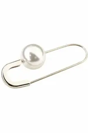 Firetti Anstecknadel Schmuck Geschenk Ansteckschmuck, mit Acrylperle weiß