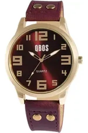 QBOS Quarzuhr QB0029 Unisexuhr mit Lederimitationsarmband, weiß