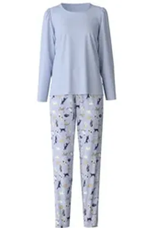 Calida Pyjama Cat Dreams Damen (2 tlg) blau S (40/42)