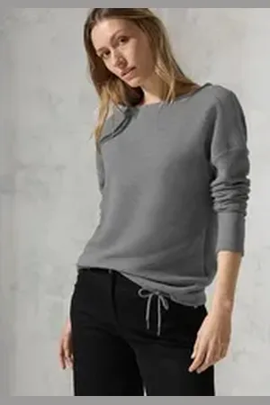 CECIL Langarmshirt mit Glitzer grau XL (44)