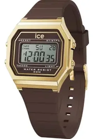 Ice-Watch Chronograph ICE digit retro - Small 022065, Armbanduhr, Quarzuhr, Damenuhr, Silikonarmband, Datum braun