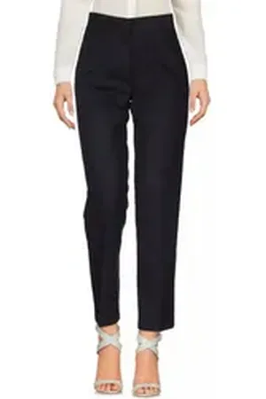 Moncler Anzughose Damenhose Smokinghose Reißverschluss, Haken und Knopf blau IT40/XS
