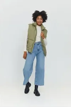 Mazine Winterjacke HANSKA VEST Grün Vegane Damen Winterweste grün S