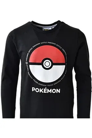 Pokemon POKÉMON Langarmshirt Pokéball Jungen Kinder Shirt aus 100% Baumwolle Gr. 128 - 164 cm schwarz 146 cm