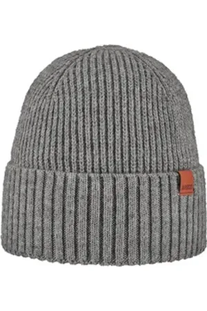 ARECO Strickmütze Beanie GRAU grau