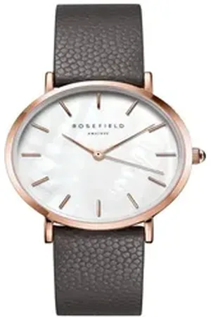 ROSEFIELD Quarzuhr Damenuhr The Upper East Side White Grey Caviar Rosegold goldfarben