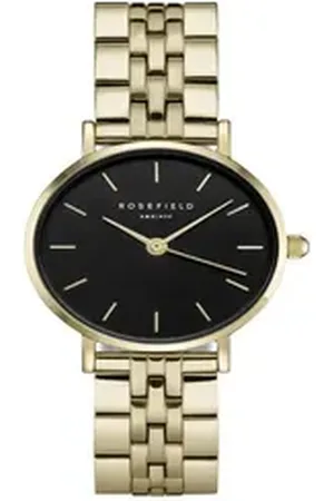ROSEFIELD Quarzuhr Damenuhr Small Edit Schwarz Gold 26BSG-268 goldfarben