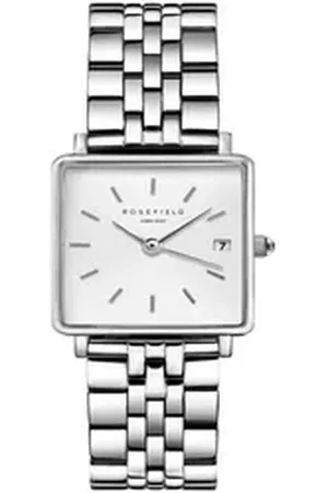 ROSEFIELD Quarzuhr Damenuhr Boxy XS Silber eckig QMWSS-Q020 silberfarben