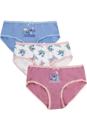 Disney Slip Mädchen Unterwäsche Set 3 Stück Stitch (Set) weiß 8-10 Jahre