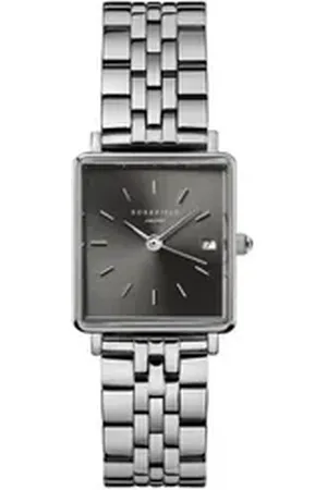 ROSEFIELD Quarzuhr Damenuhr Boxy XS Grau Silber eckig BGSSS-Q051 silberfarben