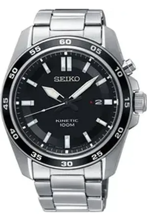 Seiko Kineticuhr SKA785P1, Armbanduhr, Herrenuhr, Datum, Edelstahlarmband silberfarben