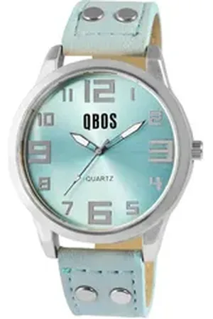 QBOS Quarzuhr QB0029 Unisexuhr mit Lederimitationsarmband, weiß