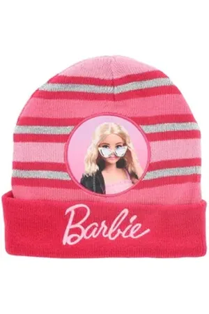 Barbie Baskenmütze Kinder Mütze Kuscheliges Warm mit Logo auf der Vorderseite Pink rosa
