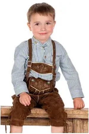 Isar Lederhose Lederhose Kinder - LEVIN - kamel 110
