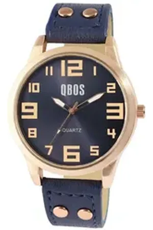 QBOS Quarzuhr QB0029 Unisexuhr mit Lederimitationsarmband, weiß