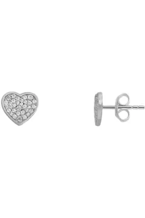 Xenox Paar Ohrstecker Ohrstecker Damen "Love Story" Silber mit Zirkonia Herz