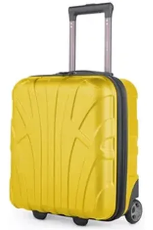 SUITLINE Handgepäckkoffer S1, 2 Rollen, EasyJet Trolley 45x36x20 cm Underseat kleiner Koffer Flugzeug 30 L gelb