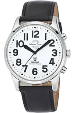 Master Time Funkuhr Sprechende Funkuhr MTGA-10690-60L, Armbanduhr, Quarzuhr, Herrenuhr schwarz