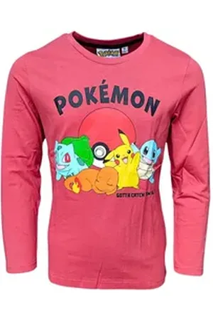 Pokemon POKÉMON Langarmshirt Jungen Shirt aus Baumwolle Gr. 116- 152 cm rot 152 cm